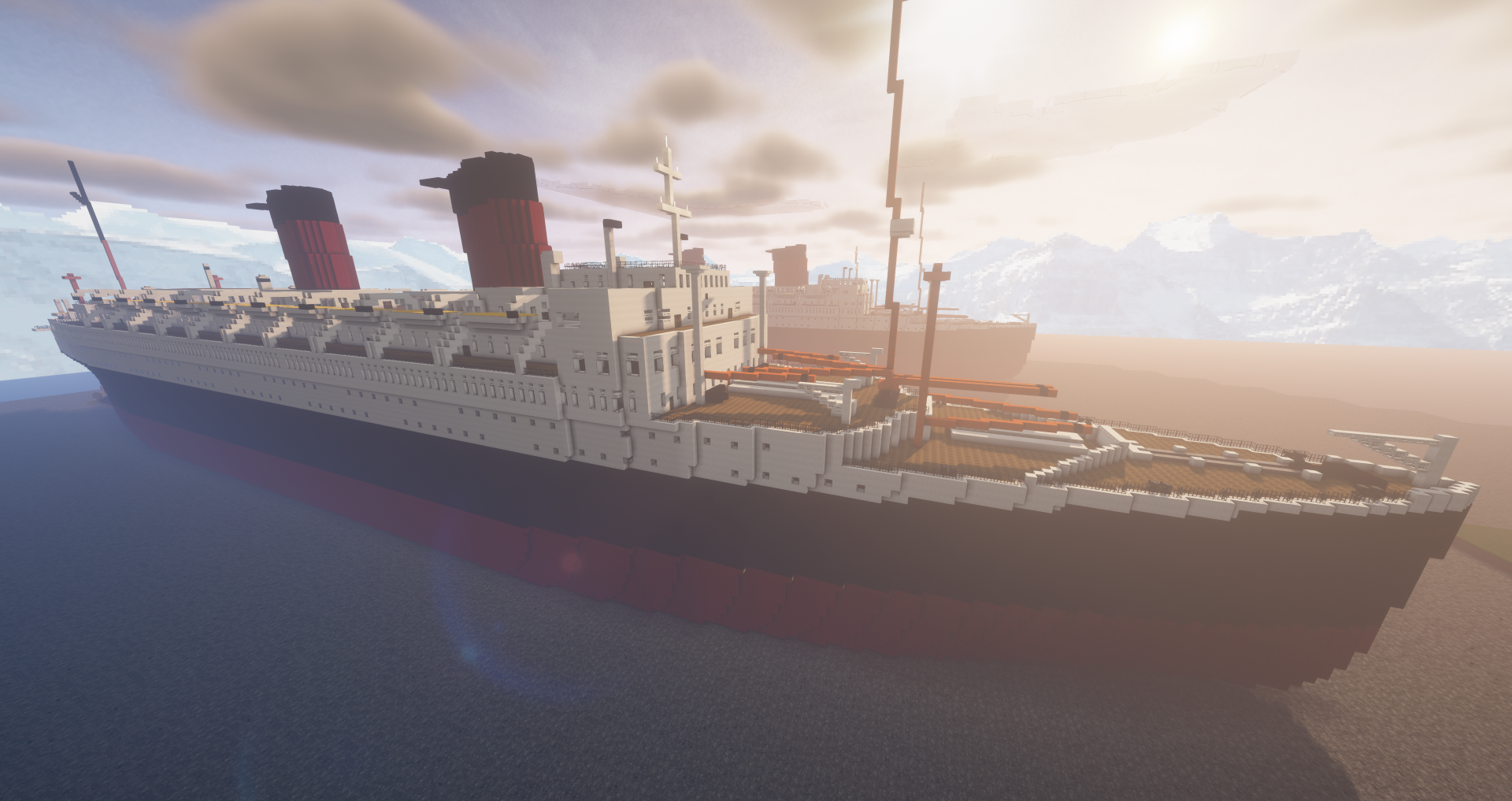 SS Île de France Minecraft ship build