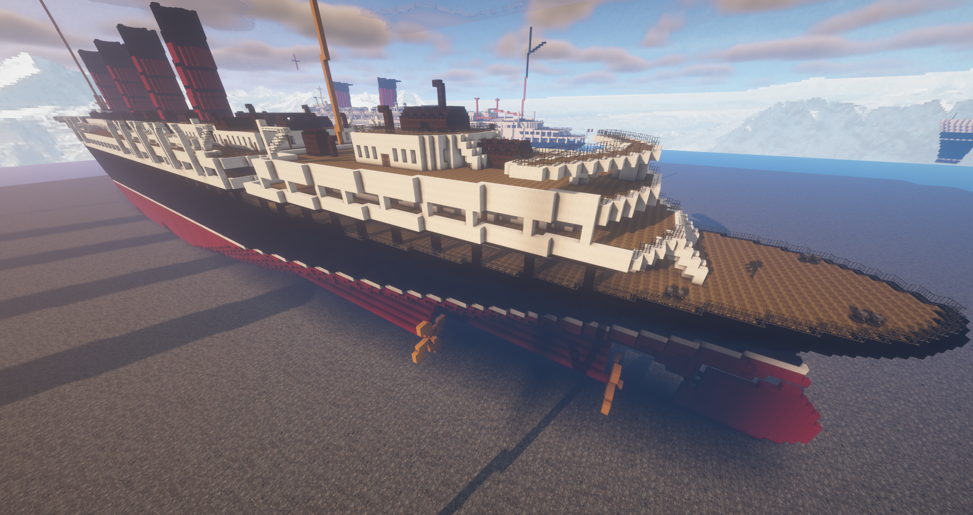 Lusitania Minecraft ship build